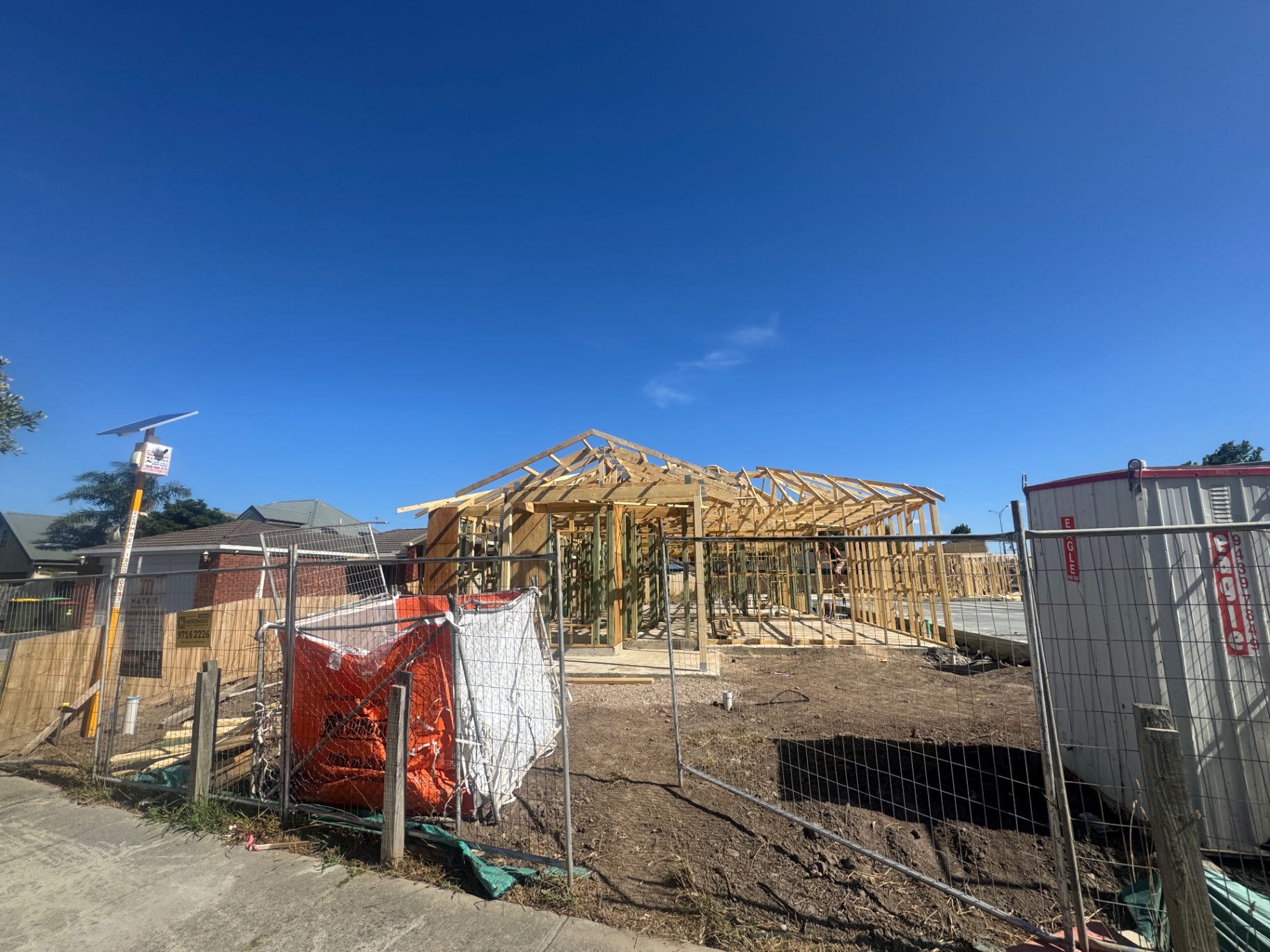 House frame in Whittlesea