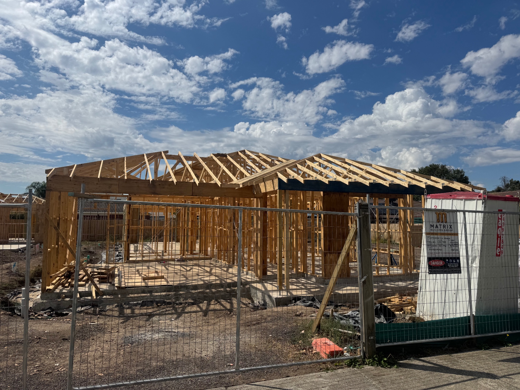 House frame in Whittlesea